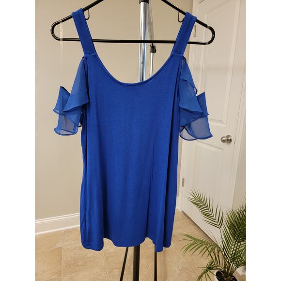 Thalia Sodi Blue Flutter Sleeve Tank - Picture 2 of 3